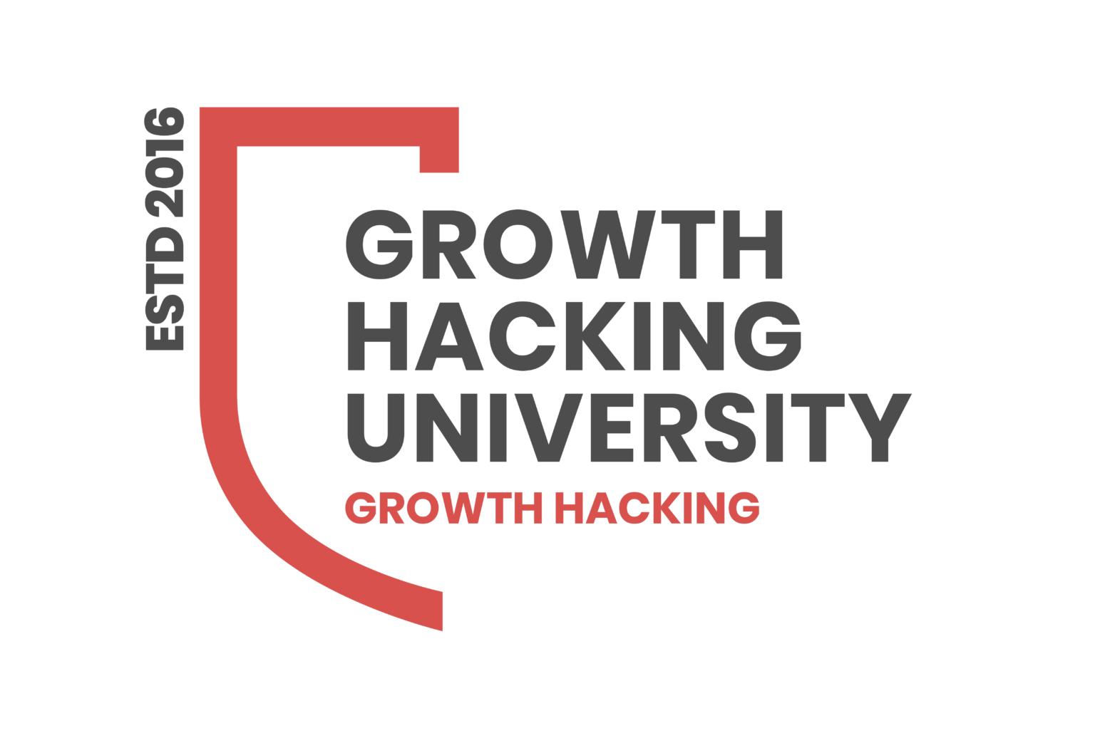 Hack academy. Growth Hacking. Hack University logo.